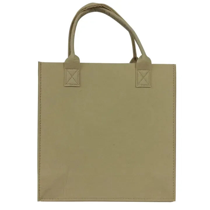 กระเป๋าผ้าเฟลท์-GH สีน้ำตาล 02
