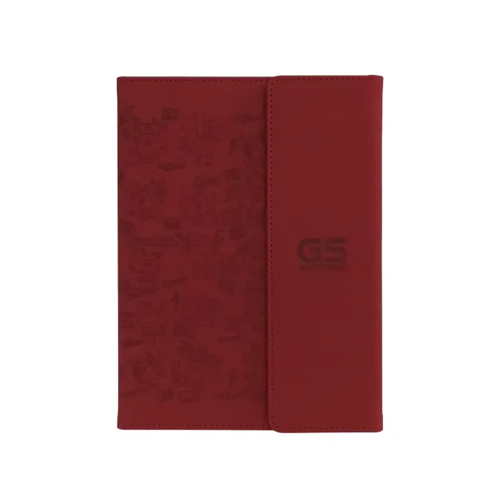 สมุด fully emboss สีแดง
