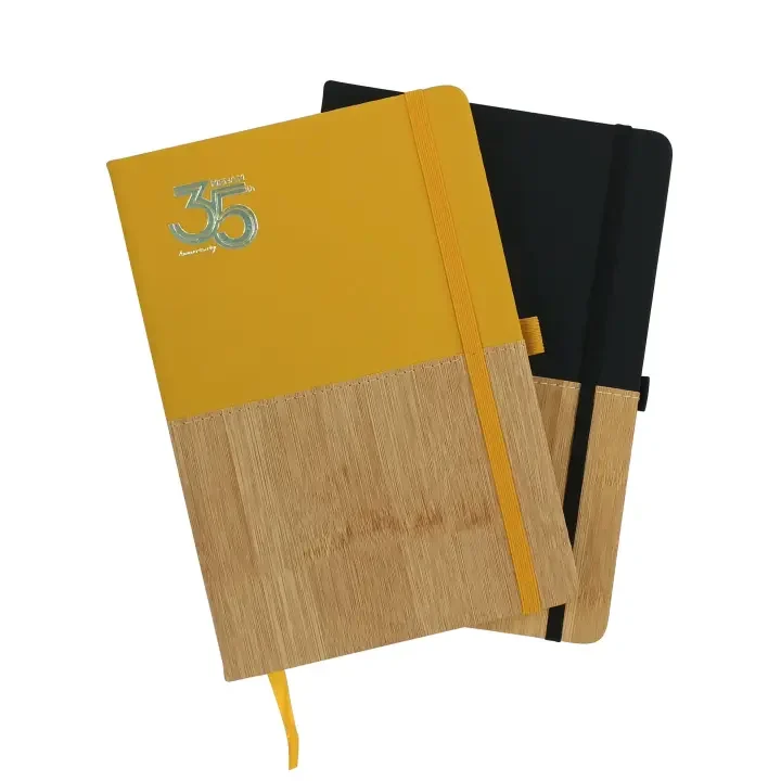 สมุด two tone bamboo สีเหลือง