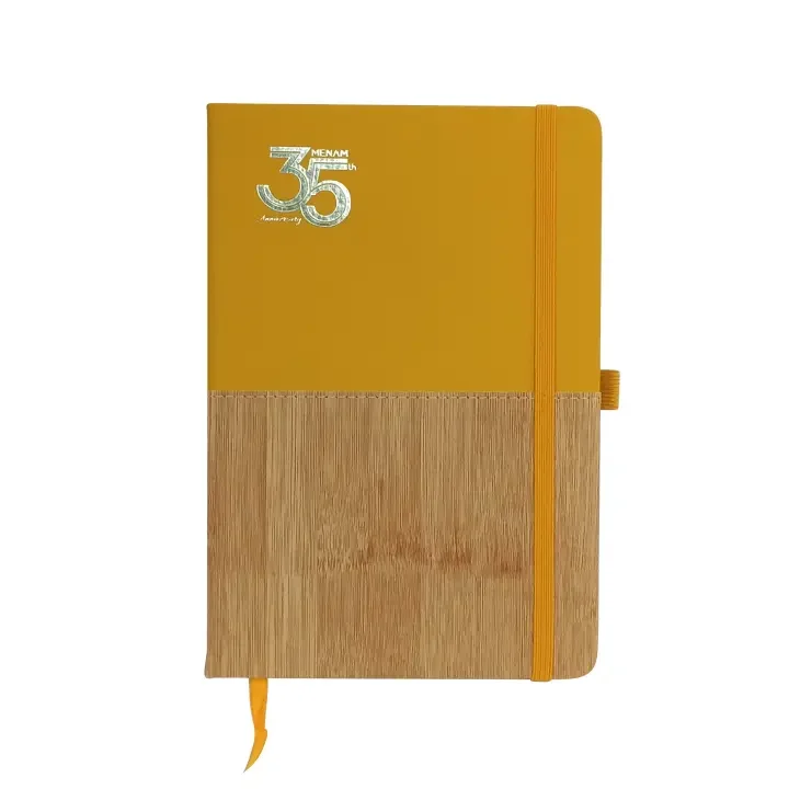 สมุด two tone bamboo สีเหลือง แม่น้ำสแตนเลส